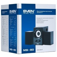 Активная акустика Sven MS-80 / 2.1 / 60 - 20000 Гц / чёрный. Интернет-магазин Vseinet.ru Пенза