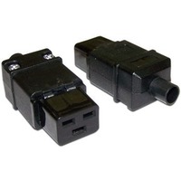 Фото Вилка Lanmaster IEC 60320 C19 16A 250V разборная черная. Интернет-магазин Vseinet.ru Пенза