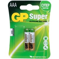 Фото Батарея GP Super Alkaline 24A LR03, 2 шт AAA. Интернет-магазин Vseinet.ru Пенза
