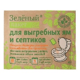 Фото Пакет ДОКТОР РОБИК Зеленый, для выгребных ям и септиков. Интернет-магазин Vseinet.ru Пенза