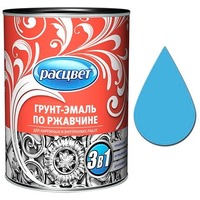 Грунт-эмаль по ржавчине алкидная 0,9 кг. "РАСЦВЕТ" голубая. Интернет-магазин Vseinet.ru Пенза