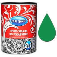Грунт-эмаль по ржавчине алкидная 0,9 кг. "РАСЦВЕТ" зеленая. Интернет-магазин Vseinet.ru Пенза