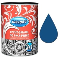 Грунт-эмаль по ржавчине алкидная 0,9 кг. "РАСЦВЕТ" синяя. Интернет-магазин Vseinet.ru Пенза