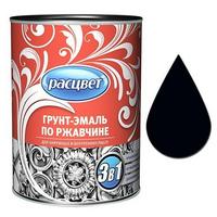 Фото Грунт-эмаль по ржавчине алкидная 0,9 кг. "РАСЦВЕТ" черная. Интернет-магазин Vseinet.ru Пенза