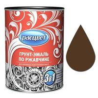 Фото Грунт-эмаль по ржавчине алкидная 0,9 кг. "РАСЦВЕТ" шоколадная. Интернет-магазин Vseinet.ru Пенза