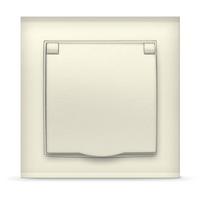 Фото Выключатель однокл. с крышкой "Бриллиант", с/з, с/у, 16А, 220В, слоновая кость (7948868). Интернет-магазин Vseinet.ru Пенза