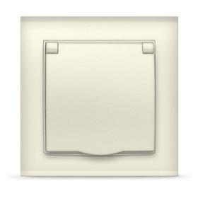 Фото Выключатель однокл. с крышкой "Бриллиант", с/з, с/у, 16А, 220В, слоновая кость (7948868). Интернет-магазин Vseinet.ru Пенза