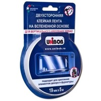 Клейкая лента двухсторонняя для зеркал 19мм х 5м белый пена UNIBOB ИУ арт.54928. Интернет-магазин Vseinet.ru Пенза
