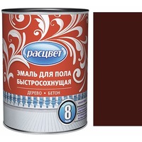 Эмаль "Расцвет" для пола быстросохнущая красно-коричневая 0,9 кг.. Интернет-магазин Vseinet.ru Пенза