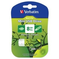 Фото Флешка VERBATIM Store’n’Go Mini Стихии 8Гб, USB 2.0, зеленая с рисунком «Земля» (98160). Интернет-магазин Vseinet.ru Пенза
