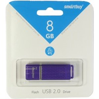 Флешка SmartBuy Quartz SB8GBQZ-V 8Гб, USB 2.0, фиолетовый (SB8GBQZ-V). Интернет-магазин Vseinet.ru Пенза