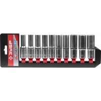 Набор Зубр 27653-H10 "МАСТЕР": Торцовые головки (1/2") удлиненные на пластиковом рельсе, Cr-V, 10-19мм, 10 предметов. Интернет-магазин Vseinet.ru Пенза