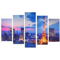 Картина модульная на холсте "Ночной Париж" 80*140 см 1224165, Сюжет. Интернет-магазин Vseinet.ru Пенза