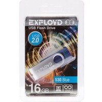 Флешка Exployd 530 16Гб, USB 2.0, голубая (EX016GB530-Bl). Интернет-магазин Vseinet.ru Пенза