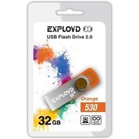 Флешка Exployd 530 32Гб, USB 2.0, оранжевая (EX032GB530-O). Интернет-магазин Vseinet.ru Пенза