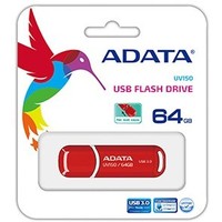 Флешка ADATA DashDrive UV150 64Гб, USB 3.0, красная (AUV150-64G-RRD). Интернет-магазин Vseinet.ru Пенза