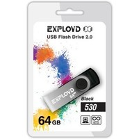 Флешка Exployd 530 64Гб, USB 2.0, черная (EX064GB530-B). Интернет-магазин Vseinet.ru Пенза