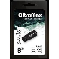 Флешка OltraMax Smile 8Гб, USB 2.0, черный (OM008GB-Smile-B). Интернет-магазин Vseinet.ru Пенза