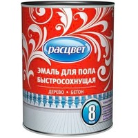 Эмаль "Расцвет" для пола быстросохнущая серая 0,9 кг.. Интернет-магазин Vseinet.ru Пенза
