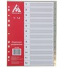 Фото разделители индексные А4 цифровой 1-12 ID106 пластик серый 817113   1306271, Бюрократ. Интернет-магазин Vseinet.ru Пенза