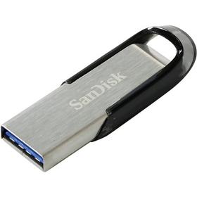 Фото Флешка SanDisk Ultra Flair CZ73 128Гб, USB 3.0, серебристая с черным (SDCZ73-128G-G46). Интернет-магазин Vseinet.ru Пенза