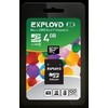 Фото Карта памяти Exployd micro SDHC 4Гб, Class 4, адаптер SD. Интернет-магазин Vseinet.ru Пенза