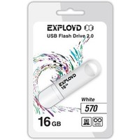 Флешка Exployd 570 16Гб, USB 2.0, белая (EX-16GB-570). Интернет-магазин Vseinet.ru Пенза