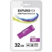 Флешка Exployd 560 32Гб, USB 2.0, фиолетовая (EX-32GB-560). Интернет-магазин Vseinet.ru Пенза