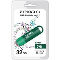 Флешка Exployd 570 32Гб, USB 2.0, зеленая (EX-32GB-570). Интернет-магазин Vseinet.ru Пенза