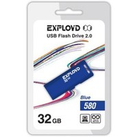 Флешка Exployd 580 32Гб, USB 2.0, голубая (EX-32GB-580). Интернет-магазин Vseinet.ru Пенза