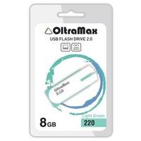 Фото Флешка OltraMax 220, 8Гб, белая с бирюзовым. Интернет-магазин Vseinet.ru Пенза