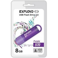 Флешка Exployd 570 8Гб, USB 2.0, пурпурная (EX-8GB-570). Интернет-магазин Vseinet.ru Пенза