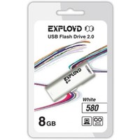 Флешка Exployd 580 8Гб, USB 2.0, белая (EX-8GB-580). Интернет-магазин Vseinet.ru Пенза