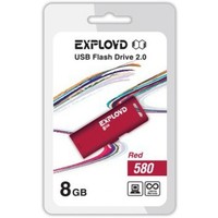 Флешка Exployd 580 8Гб, USB 2.0, красная (EX-8GB-580). Интернет-магазин Vseinet.ru Пенза