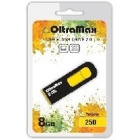 Фото Флешка OltraMax 250, 8Гб, желтая. Интернет-магазин Vseinet.ru Пенза
