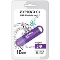 Флешка Exployd 570 16Гб, USB 2.0, пурпурная (EX-16GB-570-Purple). Интернет-магазин Vseinet.ru Пенза