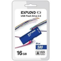 Флешка Exployd 580 16Гб, USB 2.0, голубая (EX-16GB-580-Blue). Интернет-магазин Vseinet.ru Пенза