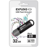 Флешка Exployd 570 32Гб, USB 2.0, черная (EX-32GB-570-Black). Интернет-магазин Vseinet.ru Пенза
