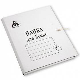 Фото Папка на завязках Бюрократ PZ220 картон 0.35мм 220г/м2 белый. Интернет-магазин Vseinet.ru Пенза