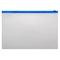 Фото № 4 Папка на молнии ZIP Бюрократ BPM4Ablue А4 карман под визитку ПП пластик 0.15мм синяя молния