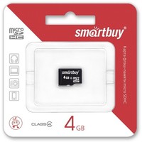 Карта памяти SmartBuy micro SDHC 4Гб, Class 10(SB4GBSDCL10-00). Интернет-магазин Vseinet.ru Пенза