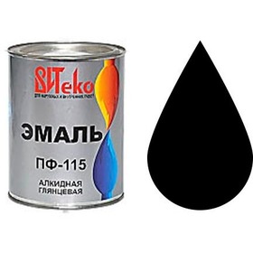 Фото Эмаль ПФ-115 (Черная 0.8 кг "Витеко"). Интернет-магазин Vseinet.ru Пенза