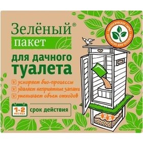 Фото Сухая смесь Зеленый пакет для дачного туалета 30гр, арт. 112. Интернет-магазин Vseinet.ru Пенза