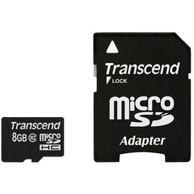 Фото Карта памяти Transcend micro SDHC, Class 10, 8Гб, micro SDHC, Class 10, черная. Интернет-магазин Vseinet.ru Пенза