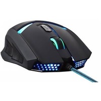 Мышь проводная Oklick MW-1301 ,USB ,черная с голубым. Интернет-магазин Vseinet.ru Пенза