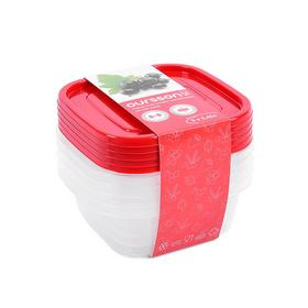 Фото OURSSON CP2581S/RD наб. контейнеров квадрат. 5шт.х0,5л (3). Интернет-магазин Vseinet.ru Пенза