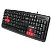 Фото Клавиатура NAKATOMI KN-02U черная с красным проводная, USB, . Интернет-магазин Vseinet.ru Пенза