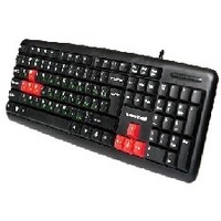Фото Клавиатура NAKATOMI KN-02U черная с красным проводная, USB, . Интернет-магазин Vseinet.ru Пенза