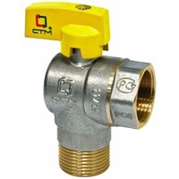 Кран шар. для газа угловой 3/4" г/ш d20 бабочка CTM (CGLFMB34). Интернет-магазин Vseinet.ru Пенза