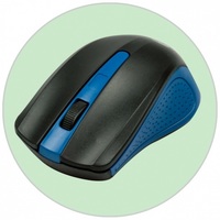 Мышь беспроводная Ritmix RMW-555, USB, черный с синим. Интернет-магазин Vseinet.ru Пенза